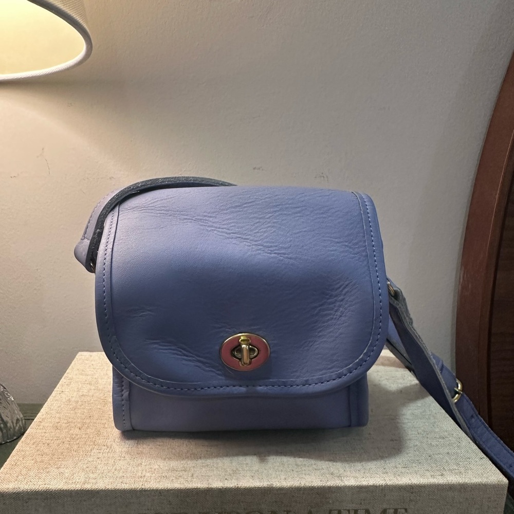 Coach vintage Emmie flap bag periwinkle